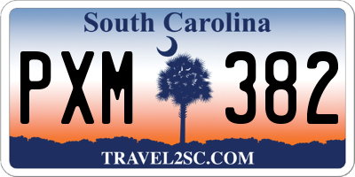 SC license plate PXM382