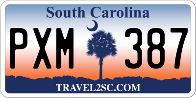 SC license plate PXM387