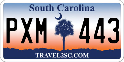 SC license plate PXM443