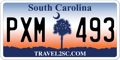 SC license plate PXM493