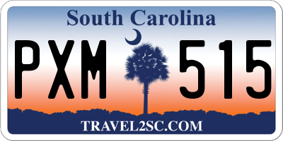 SC license plate PXM515