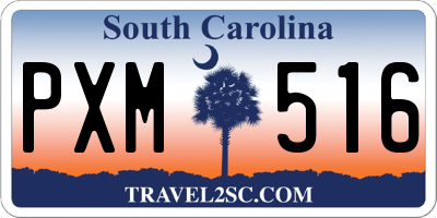 SC license plate PXM516