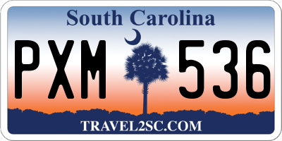 SC license plate PXM536
