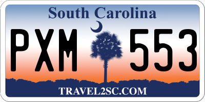 SC license plate PXM553