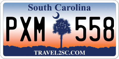 SC license plate PXM558