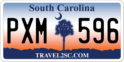 SC license plate PXM596