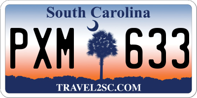 SC license plate PXM633