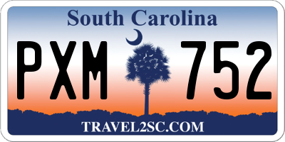 SC license plate PXM752