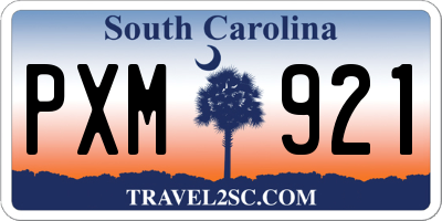 SC license plate PXM921