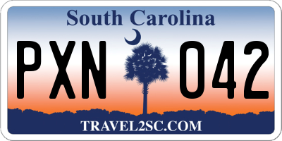 SC license plate PXN042