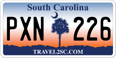 SC license plate PXN226