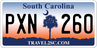 SC license plate PXN260