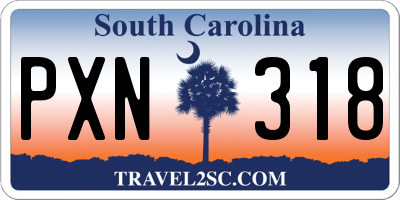 SC license plate PXN318