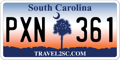 SC license plate PXN361