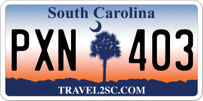 SC license plate PXN403