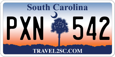 SC license plate PXN542