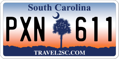 SC license plate PXN611