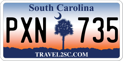 SC license plate PXN735