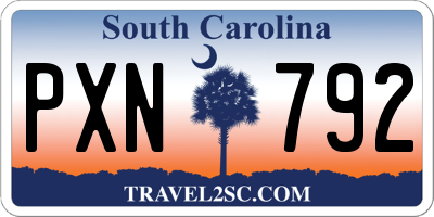 SC license plate PXN792