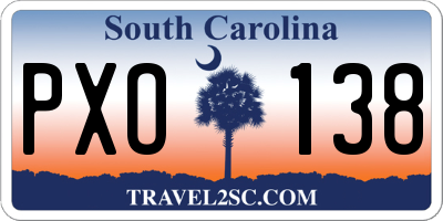 SC license plate PXO138