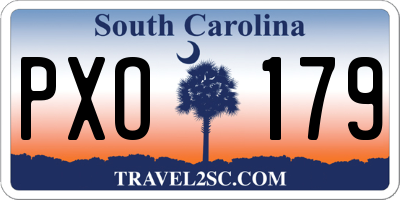 SC license plate PXO179
