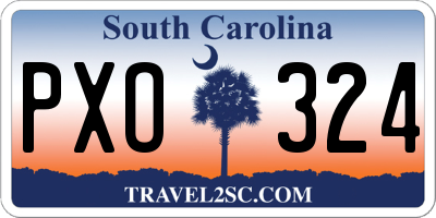 SC license plate PXO324