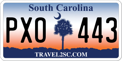 SC license plate PXO443