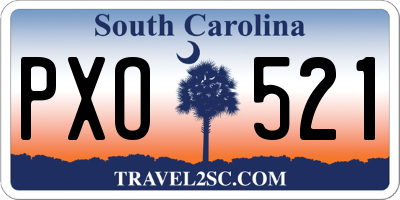 SC license plate PXO521