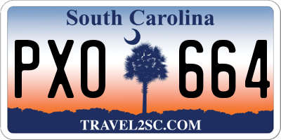 SC license plate PXO664