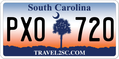 SC license plate PXO720