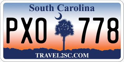 SC license plate PXO778