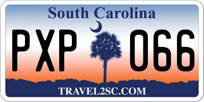 SC license plate PXP066