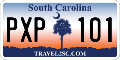 SC license plate PXP101