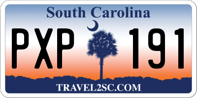 SC license plate PXP191