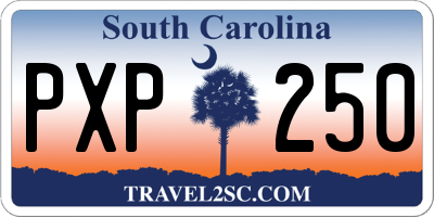 SC license plate PXP250