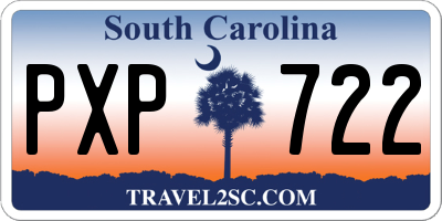 SC license plate PXP722