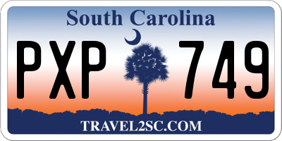 SC license plate PXP749