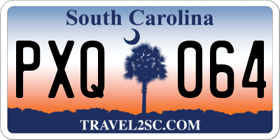 SC license plate PXQ064