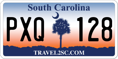 SC license plate PXQ128