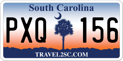 SC license plate PXQ156