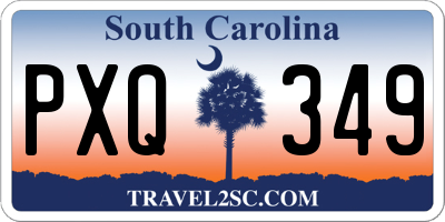 SC license plate PXQ349