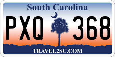 SC license plate PXQ368