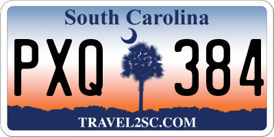 SC license plate PXQ384