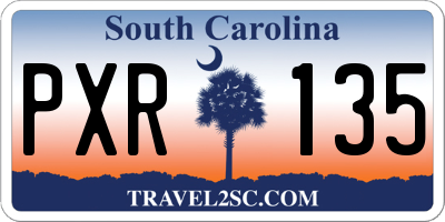 SC license plate PXR135