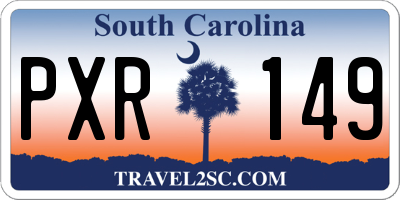 SC license plate PXR149