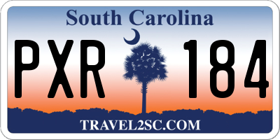SC license plate PXR184