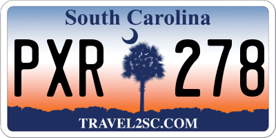 SC license plate PXR278