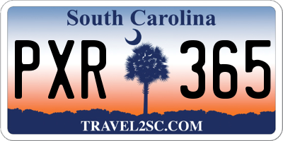 SC license plate PXR365