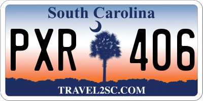 SC license plate PXR406