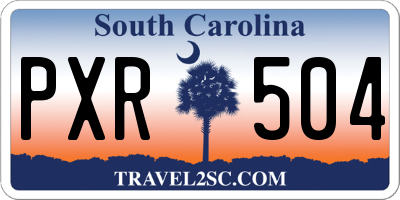 SC license plate PXR504